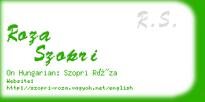 roza szopri business card